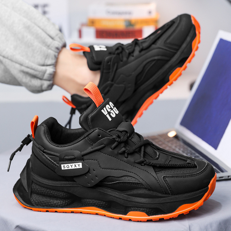 Dad's Shoes Men's Spring New Breathable Mesh Shoes Fashionable Personality Trend Versatile Casual Sports Men's Shoes Wholesale