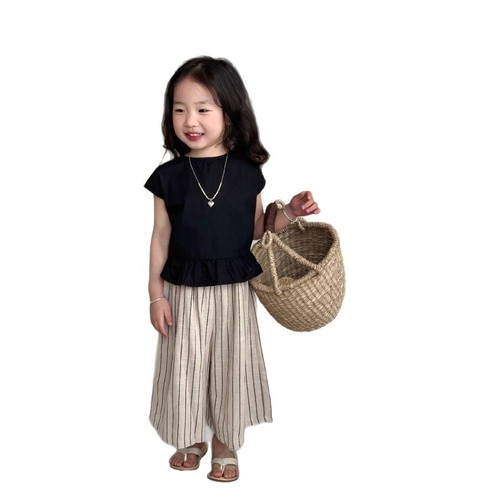 2025 Spring and Summer Girls' Short-Sleeve Set Children's Fashion and Trendy Sports and Leisure Two-Piece Set Baby Clothes