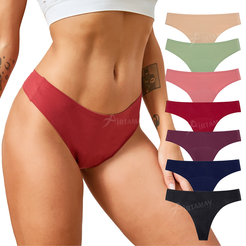 Comercio exterior transfronterizo europeo y americano más tamaño de cuatro capas a prueba de fugas ropa interior menstrual adhesivo sin costuras yoga deportes fisiológico Tanga