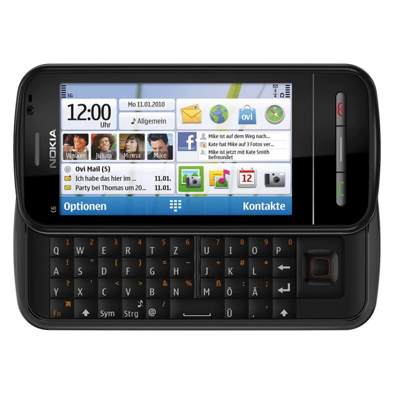 Оптовая поставка классическая полная клавиатура боковая слайдер C6-00 мобильный телефон для трансграничной внешней торговли