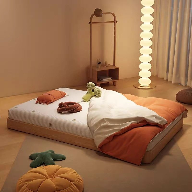 Montessori Floor Bed Oak Wood Floor Bed Without Bedside Single Bed Tatami Bedroom Baby Baby Solid Wood Kidsren's Bed