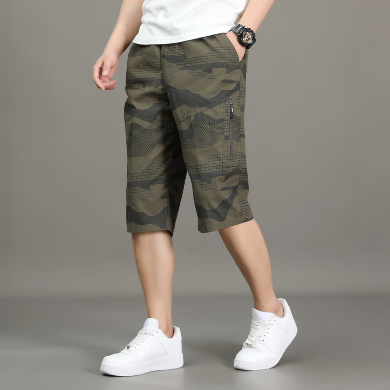 Camouflage Cropped Pants Men's Slim-fit Casual Shorts Men's Loose Pure Cotton Cropped Pants Thin Dads Medium Pants Beach Pants Camouflage Cropped Pants Men's Slim-fit Casual Shorts Men's Loose Pure Cotton Cropped Pants Thin Dads Medium Pants Beach Pants
