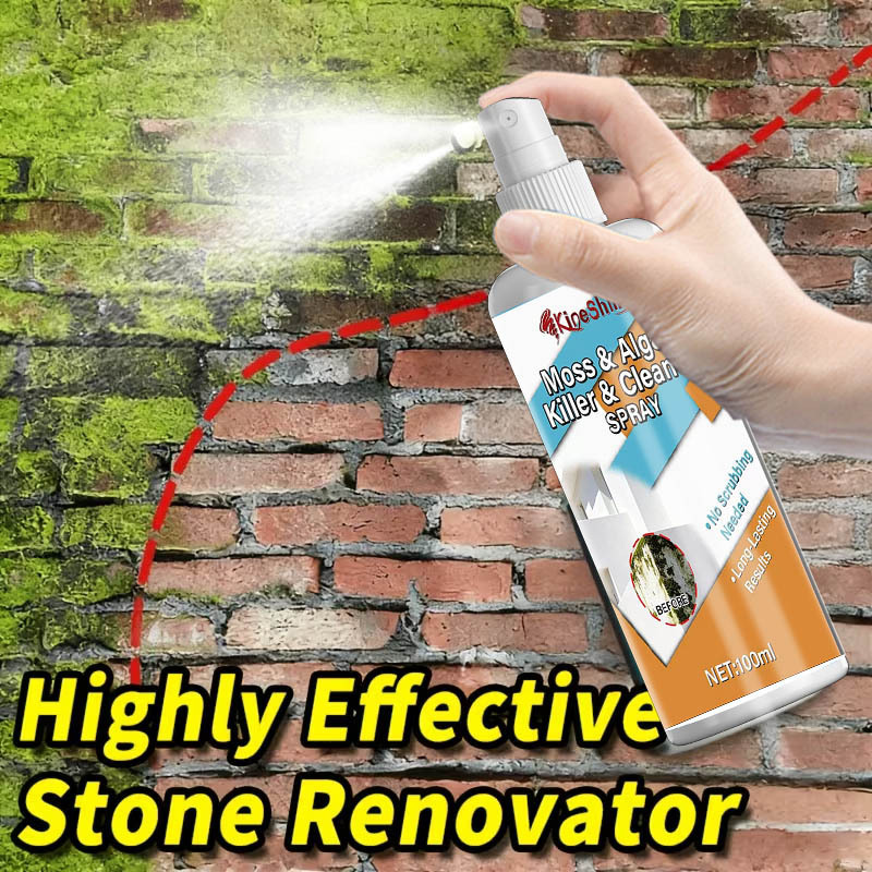 Kineshinex Moss Remover for Cement Floors, Walls, and Houses - Moss and Green Algae Cleaner