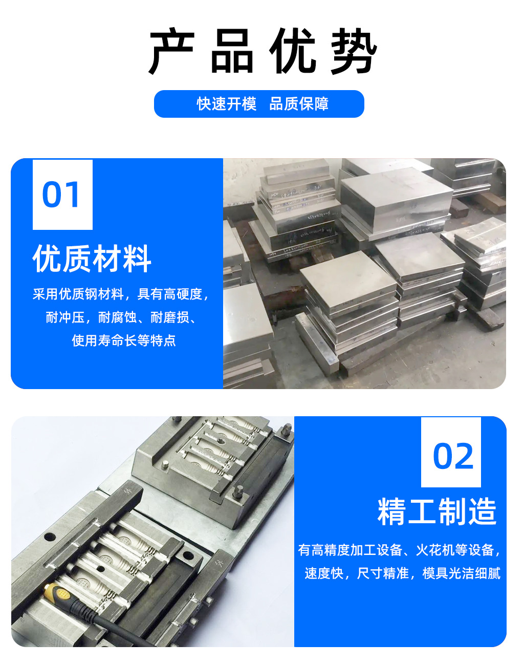 Factory supply USB injection mold DCAC plug mold middle card sr tail card data line vertical injection mold
