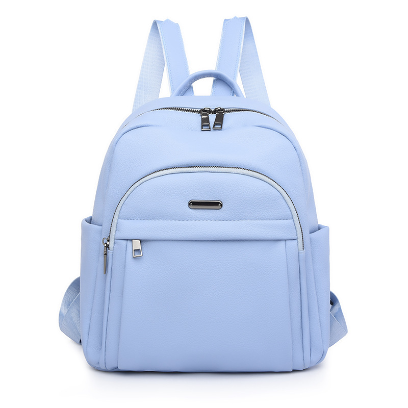 Bolsos para mujer 2023 nueva mochila de PU para mujer literaria y artística, mochila de viaje al aire libre simple de nicho, mochila escolar de moda