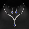 Accessory for bride, necklace, earrings, jewelry, European style, wholesale