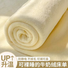 牛奶绒床单单件冬季加厚毛毯学生宿舍单人加绒被单枕套三件套