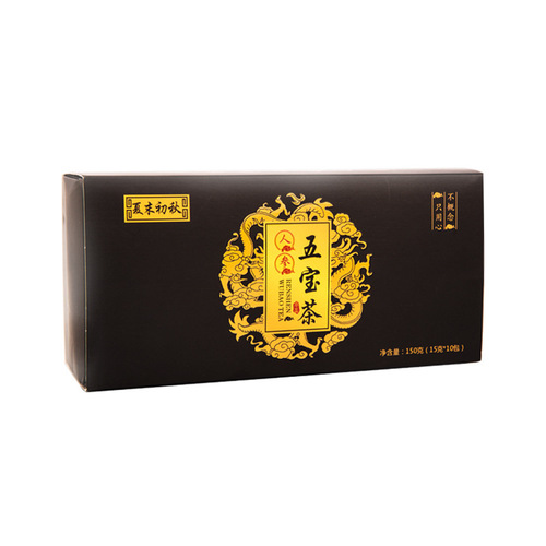 Ginseng Polygonatum Five Treasures Tea Men's Eight Treasures Tea Ginseng Qi Tea Macho Man Health Combination Golden Gun Substitute Tea 150g Box