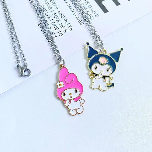 Cartoon Dog Necklace Klomi Japanese Cute Fresh Style Versatile Gift for Girlfriend Alloy Necklace