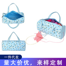 严选手提毛线包钩针收纳袋 牛津布收纳包纱线棒针手提包行李插包