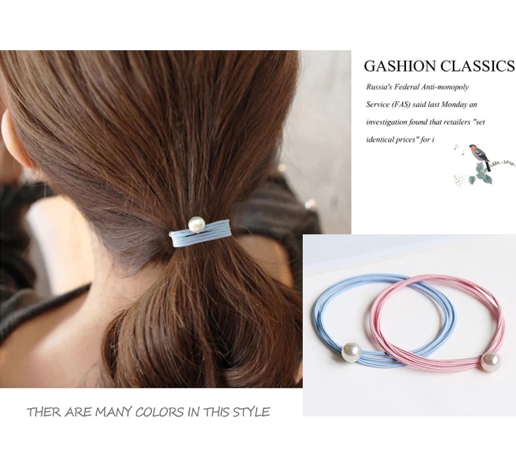 Three in one bead hair rope