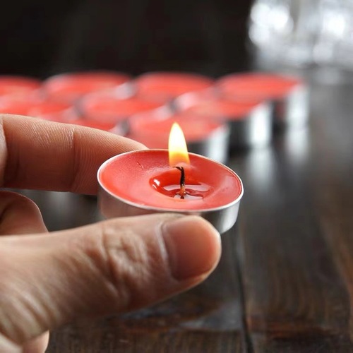 Smokeless tea wax aromatherapy tea wedding confession birthday candle round Christmas diy small candle factory direct supply