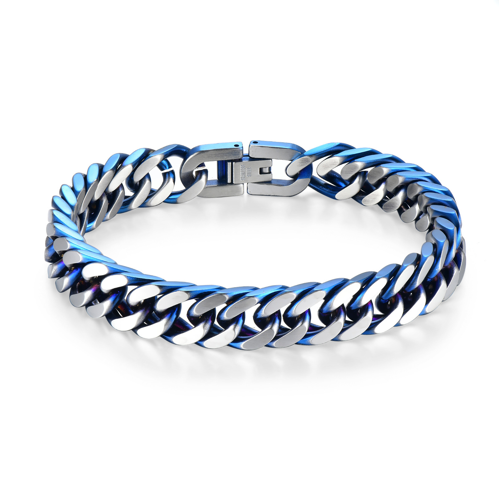 Men's Cuban Link Bracelet Stainless Steel Waterproof Jewellery_voghion.com