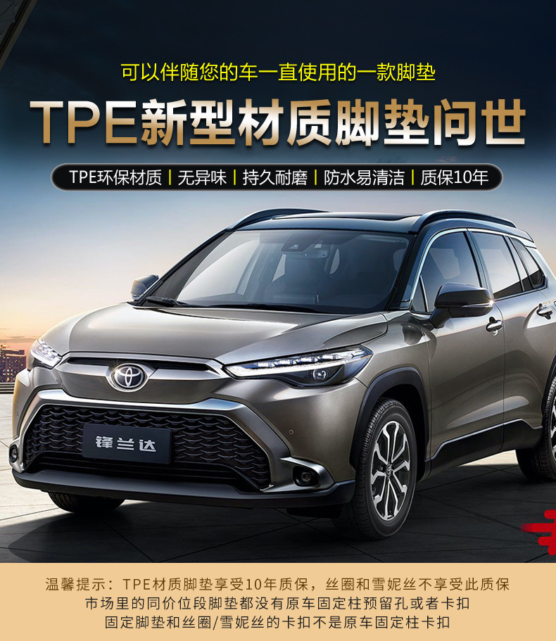 Suitable for Toyota Frontlander 22-26 Models, Dual-Engine Elite Luxury Version, Full Surround Tpe Car Floor Mats