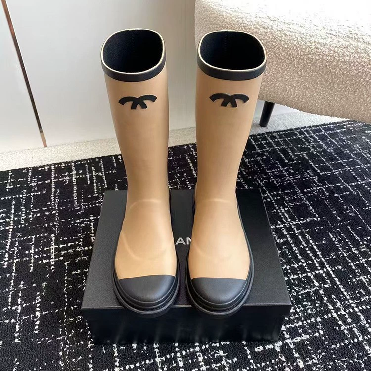 Высокие ботинки на платформе для отдыха, стиль Chanel