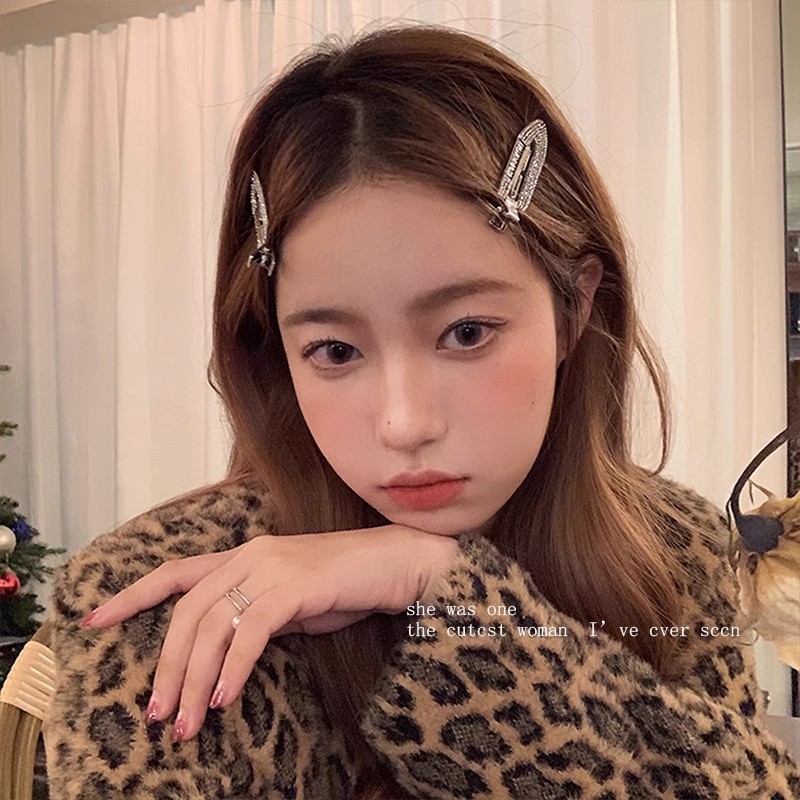 ホットガールスパークリングカモノハシクリップヘッドドレス女性のシームレスなヘアピン前髪クリップインターネット有名人のサイドクリップヘアピンヘアアクセサリー|undefined