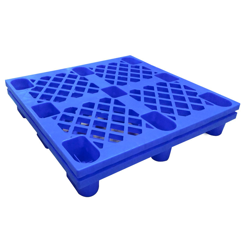 1010单面九脚网格分脚塑料地台板 叉脚托盘 正方形四面进叉卡板