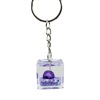 Three dimensional square crystal, pendant, brand keychain