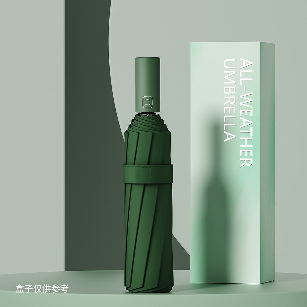 Rain enjoys 24 huesos paraguas totalmente automáticos plegables paraguas de alta sensibilidad al por mayor publicidad personalizada vinil sombrilla solar paraguas