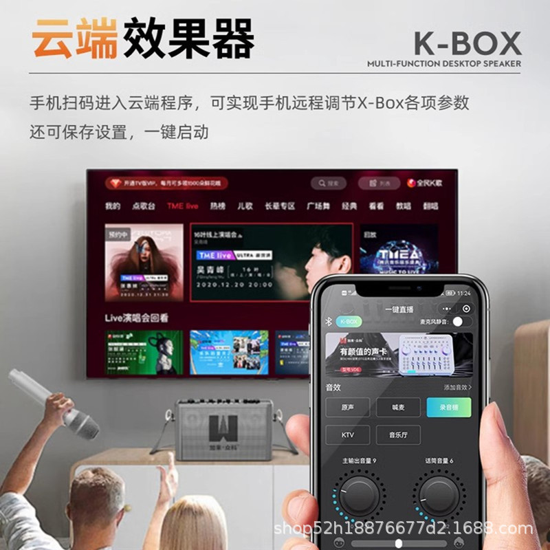 みんなの科のK-BOXの屋外でk歌のスピーカーの家庭用の歌のスピーカーのマイクの設備のテレビのbluetoothのスピーカーを生放送します。|undefined
