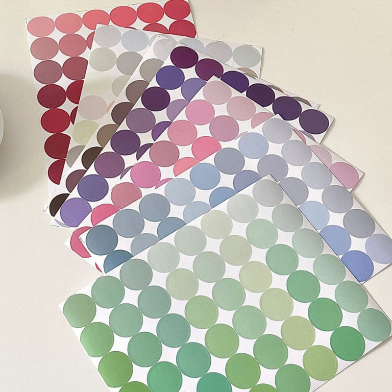Cross-Border Ins Solid Color Polka Dot Stickers Gift Sealing Stickers Card Poster Photo Fixing Planner Peripheral Decorative Stickers Cross-Border Ins Solid Color Polka Dot Stickers Gift Sealing Stickers Card Poster Photo Fixing Planner Peripheral Decorative Stickers