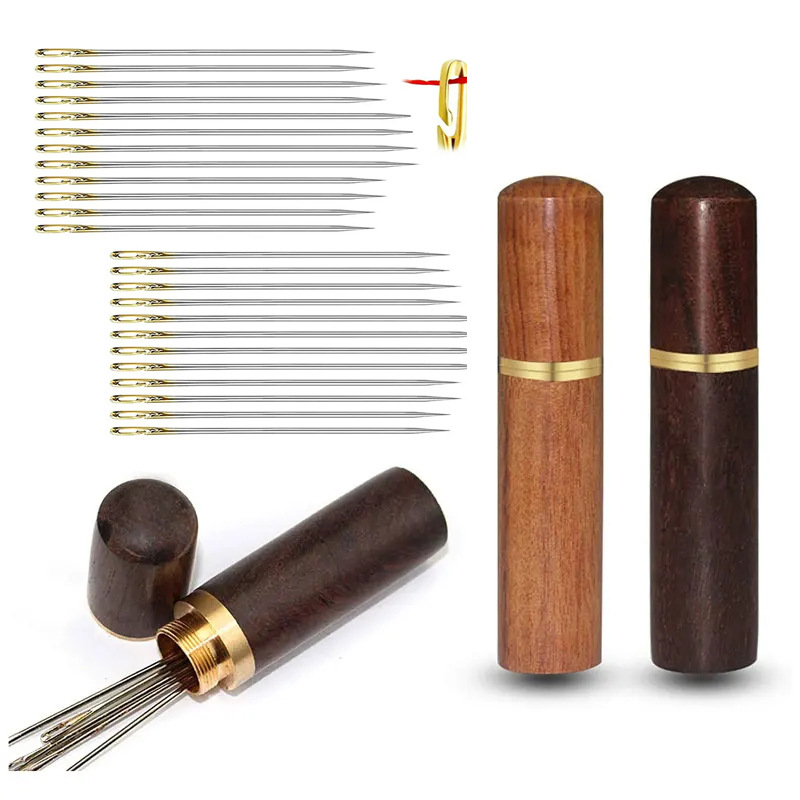 측면 구멍이 있는 블라인드 니들, 스테인리스 노인용 바늘, 재봉실, DIY 쥬얼리 비즈 꿰기 바늘, 실통, 뜨개질 수공예