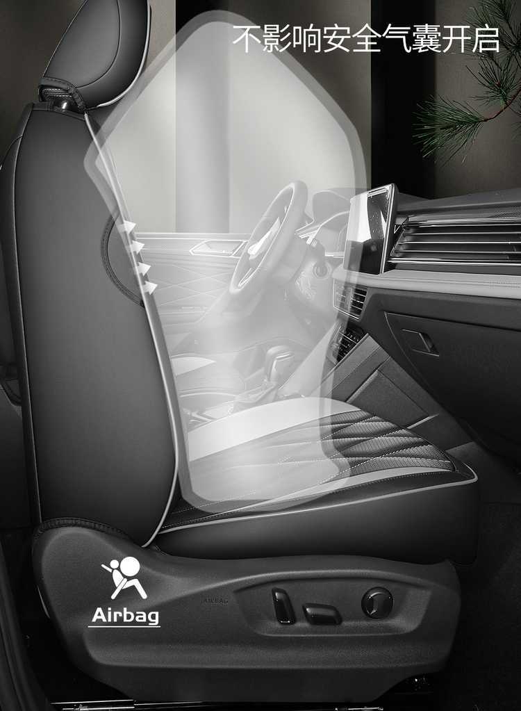 Volkswagen Tiguan L Seat Cover Encloses 21-25 Tiguan L Special Seat Cover Breathable Perforated Four Seasons Cushion Cover
