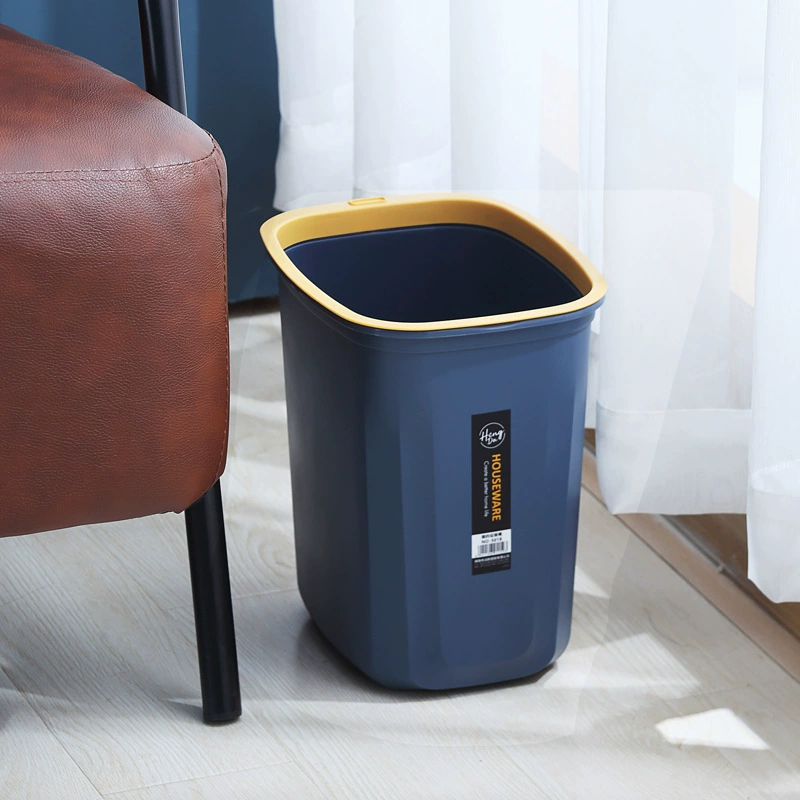 Plastic capacious garbage can for living room, simple and elegant design