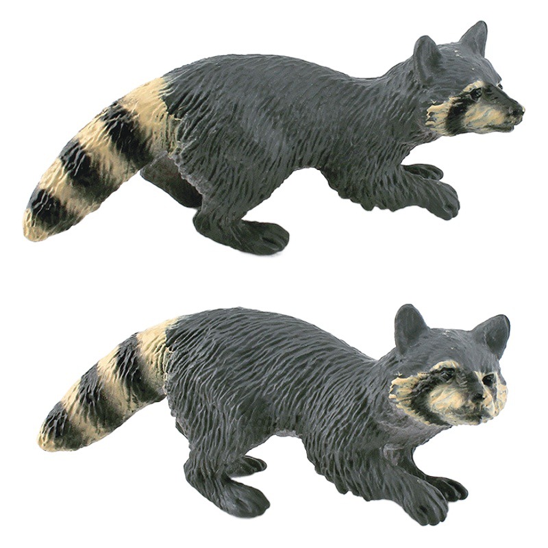 Exportación transfronteriza de simulación para niños modelo animal bosque mini mapache anillo cola Lemur decoración animal juguete al por mayor