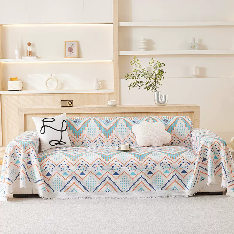 北欧风全包沙发盖毯简约耐脏一片式涤纶四季通用高级感沙发套罩