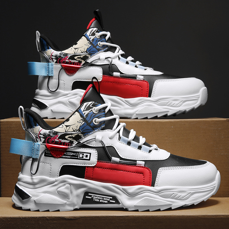 China-Chic High Top Herren Herbst und Winter Freizeit Sport Studenten Laufschuhe Papa Schuhe Live-Übertragung_voghion.com