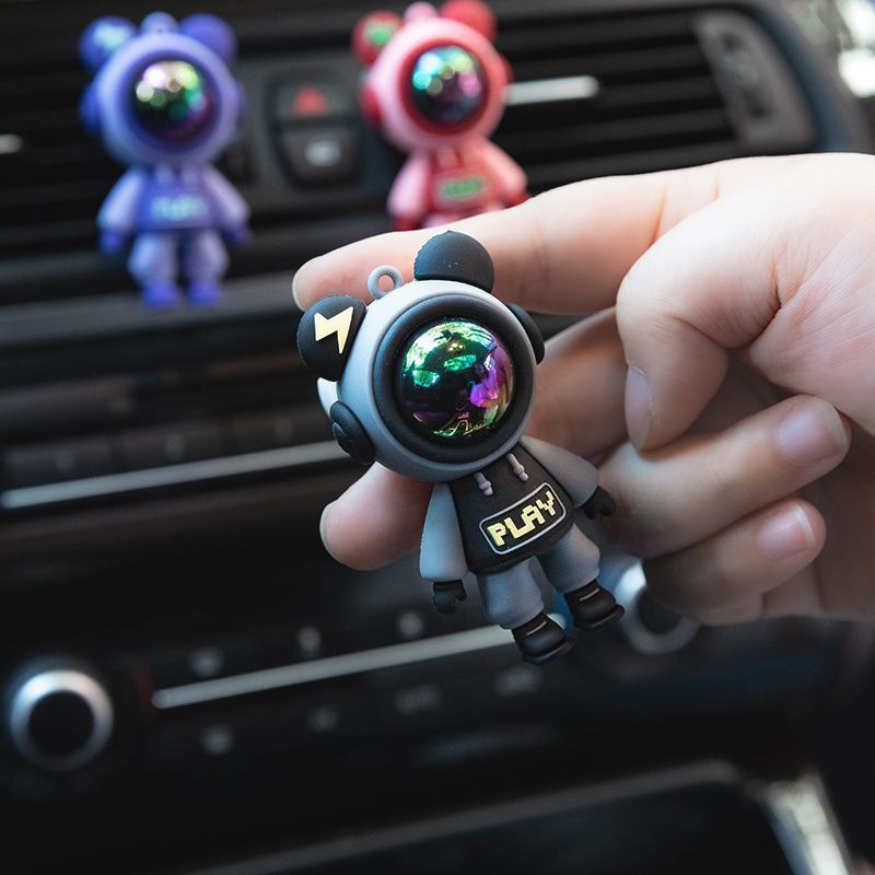 [Transfronterizo] Abrazadera de salida de aire para automóvil, perfume para automóvil, adornos de dibujos animados, accesorios de decoración, astronauta para automóvil, oso