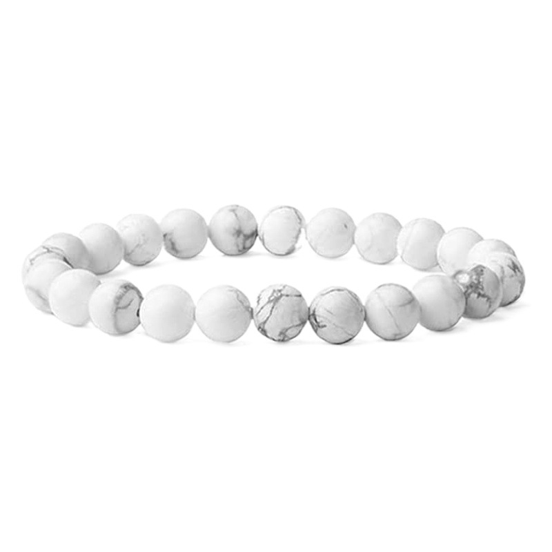 Amazon explosión de 8 mm pulsera de piedra preciosa natural para hombres y mujeres al aire libre yoga pulsera elástica cuentas pulsera ágata