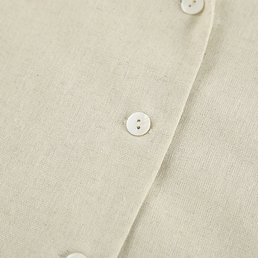 Ropa de mujer Traje casual de moda de verano de algodón y lino de color puro chaleco suelto sexy sin mangas pantalones versátiles traje simple de dos piezas_voghion.com