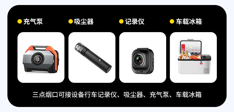 Cross-Border New Model Car Charger 226W Fast Charging One-To-Three Car Accessories Mobile Phone Charger USB Cigarette Lighter
