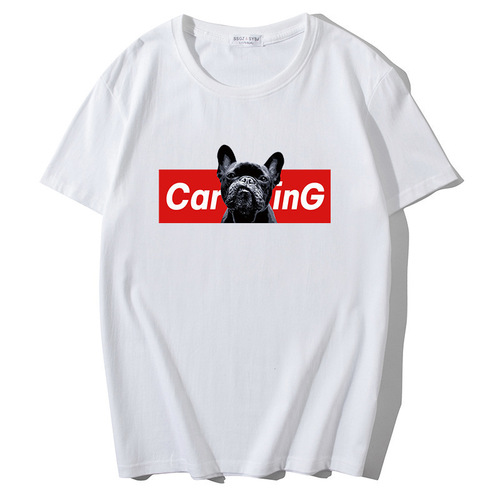 Men's T-shirt Short Sleeve New Summer Trend Cartoon Pure Cotton Loose Half Sleeve Base Shirt Casual Versatile Top