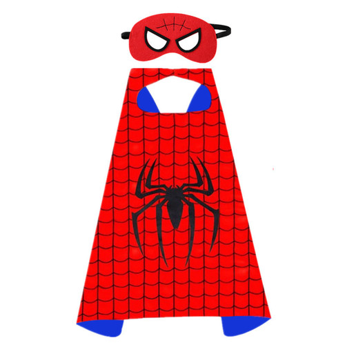 Children's Superhero Cape Costume Spider-Man Cape Avengers Print Cloak Halloween Costume Robe