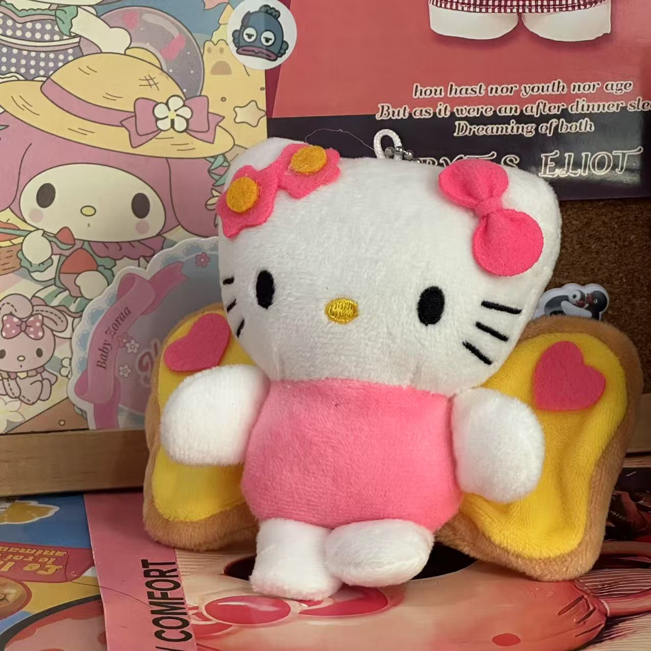 Amor hellokitty muñeca colgante llavero colgante bolsas de regalo bolsas de peluche lindo muñeca colgante lindo