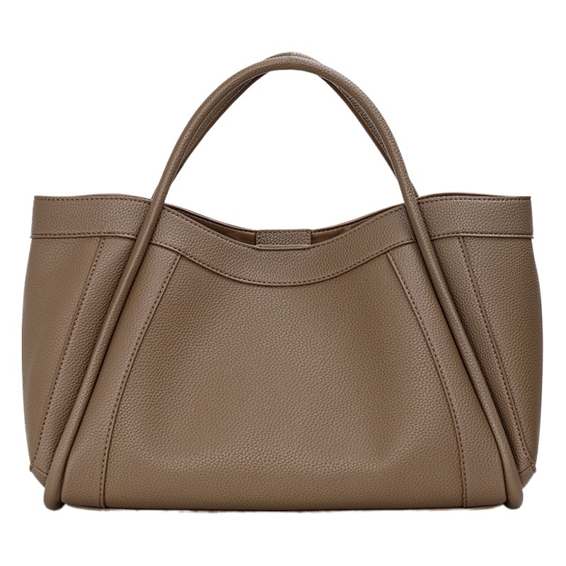 Qidian 2025 nuevo bolso grande de cuero genuino bolso de mujer bolso de moda para ir al trabajo suegra bolso de hombro tipo bandolera de gran capacidad