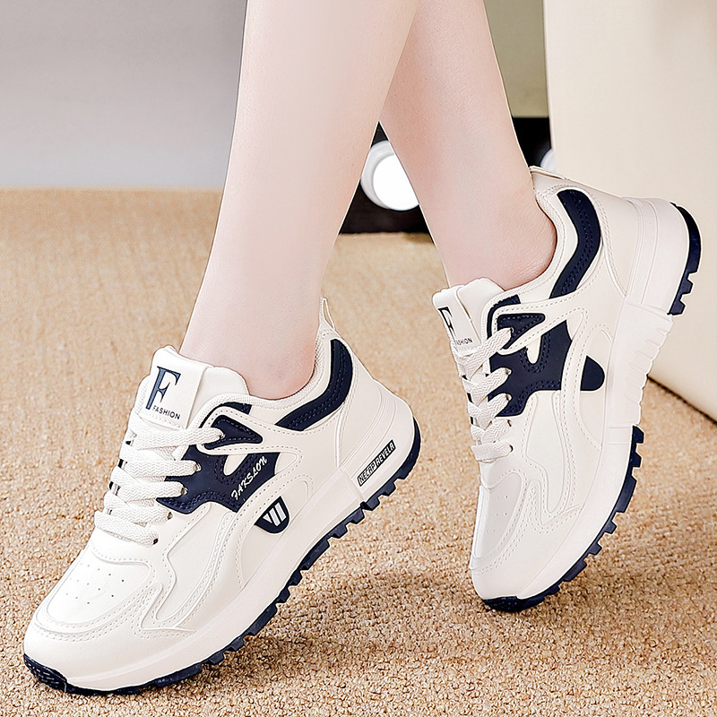 真皮运动鞋女2025秋冬新款休闲百搭阿甘鞋轻便防滑软底加绒跑步鞋