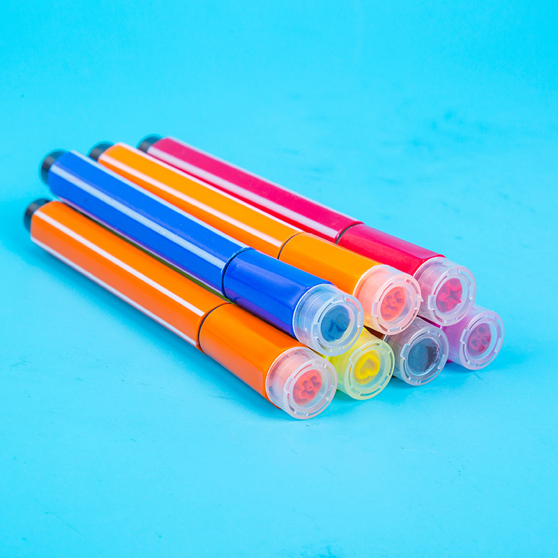 Pluma de acuarela lavable para niños sello de pincel de pintura multicolor pluma de acuarela cabeza suave material de dibujo de Arte de estudiante pluma de dibujo de graffiti