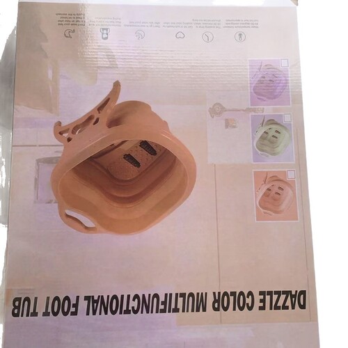 Folding foot bath basin plastic foot soak tub with thick washing foot basin foot soak tub massage foot bath tub household adult foot basin