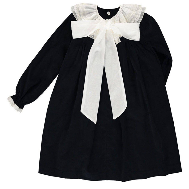 Christmas Girls Velvet Style Princess Birthday Dress Skirt Temperament Dress Retro