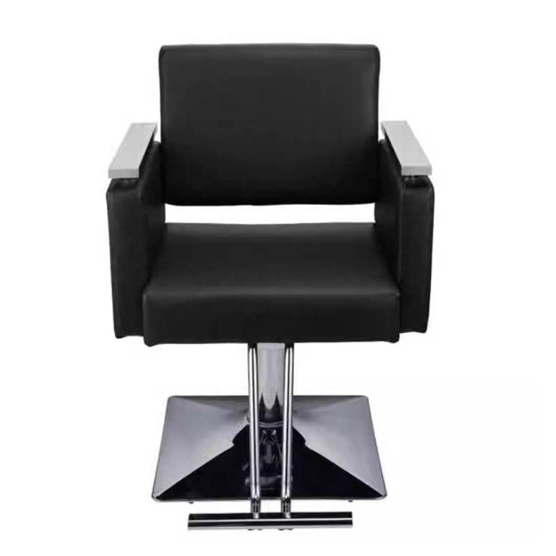 Silla de peluquería transfronteriza silla de peluquería de lujo ligera 360 silla de rotación libre gran chasis silla de corte de pelo silla de peluquería