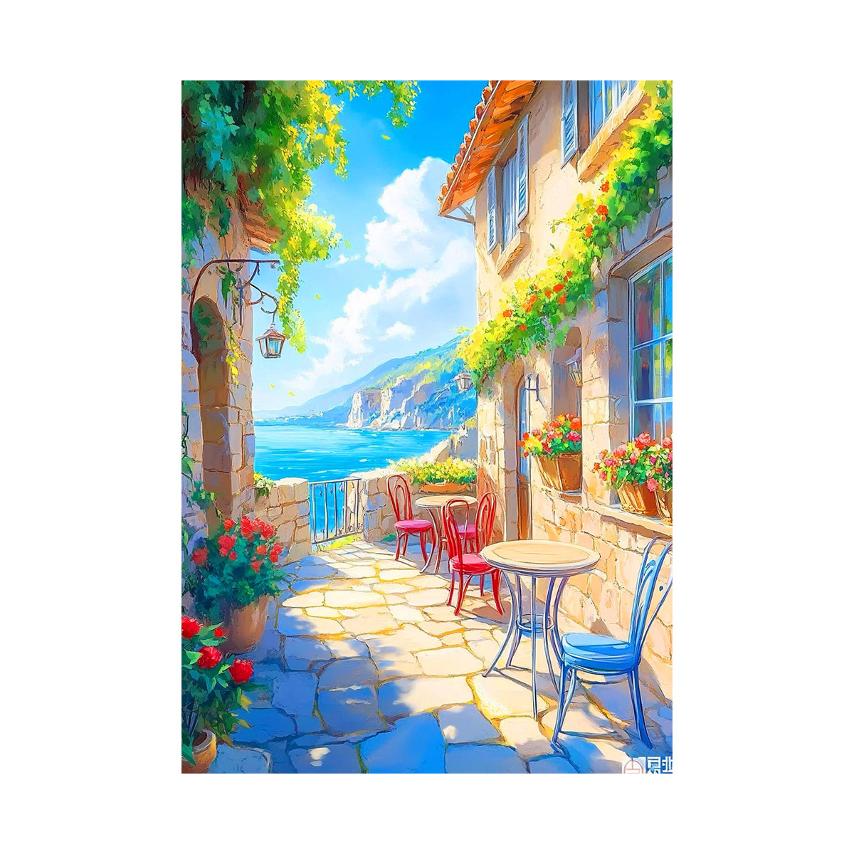[Tela de algodón importada] Mona Lisa Royal Cross Stitch Haiyun Shanju Holiday Love Sala de estar simple bordado de hilo hecho a mano image 5