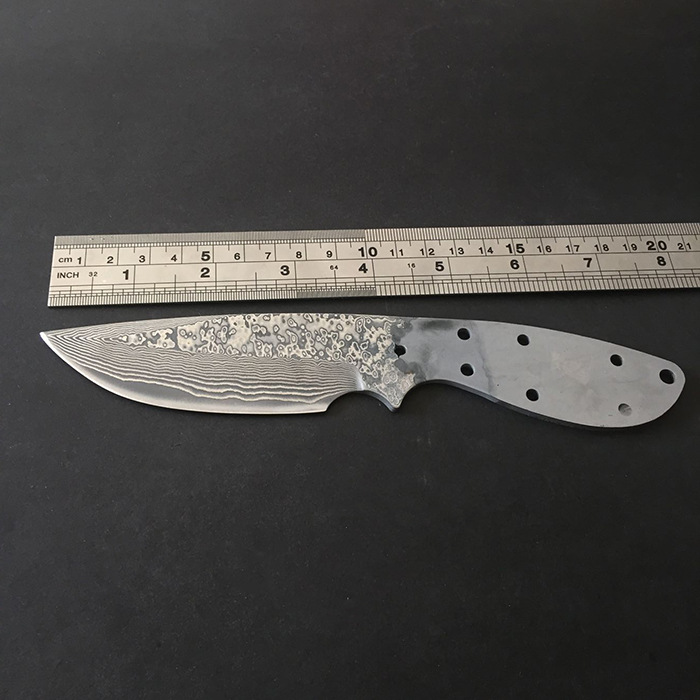 锻打半成品大马士革刚刀 刀胚 刀条 手工DIY 直刀头配件