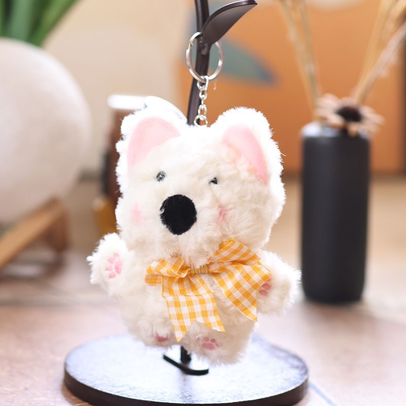 インターネット有名人かわいいウエストハイランド子犬ペンダントぬいぐるみ人形子犬バッグペンダントキーホルダー人形|undefined