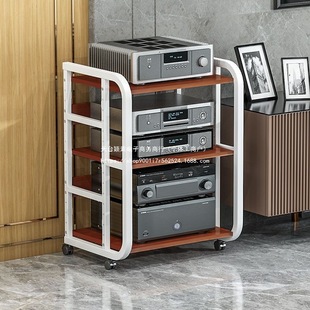 Amplifier, Printer, Computer Host, Tube Amplifier, Multi-Layer Adjustable Hifi Equipment, Mobile Audio and Video Shelf Cabinet