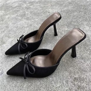Zapatillas de Tacón Alto para Mujer de Cuero y PU, Tacón Alto (6-8 cm), Antideslizante, para Verano