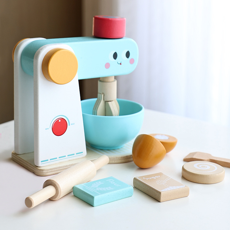 Juguetes de madera para niños en casa, juguetes de cocina de madera para niños y niñas, regalos de cumpleaños para bebés. image 5